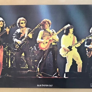 Vintage Original 1970s Blue Oyster Cult Poster 1978 Stage Rock Music Memorabilia