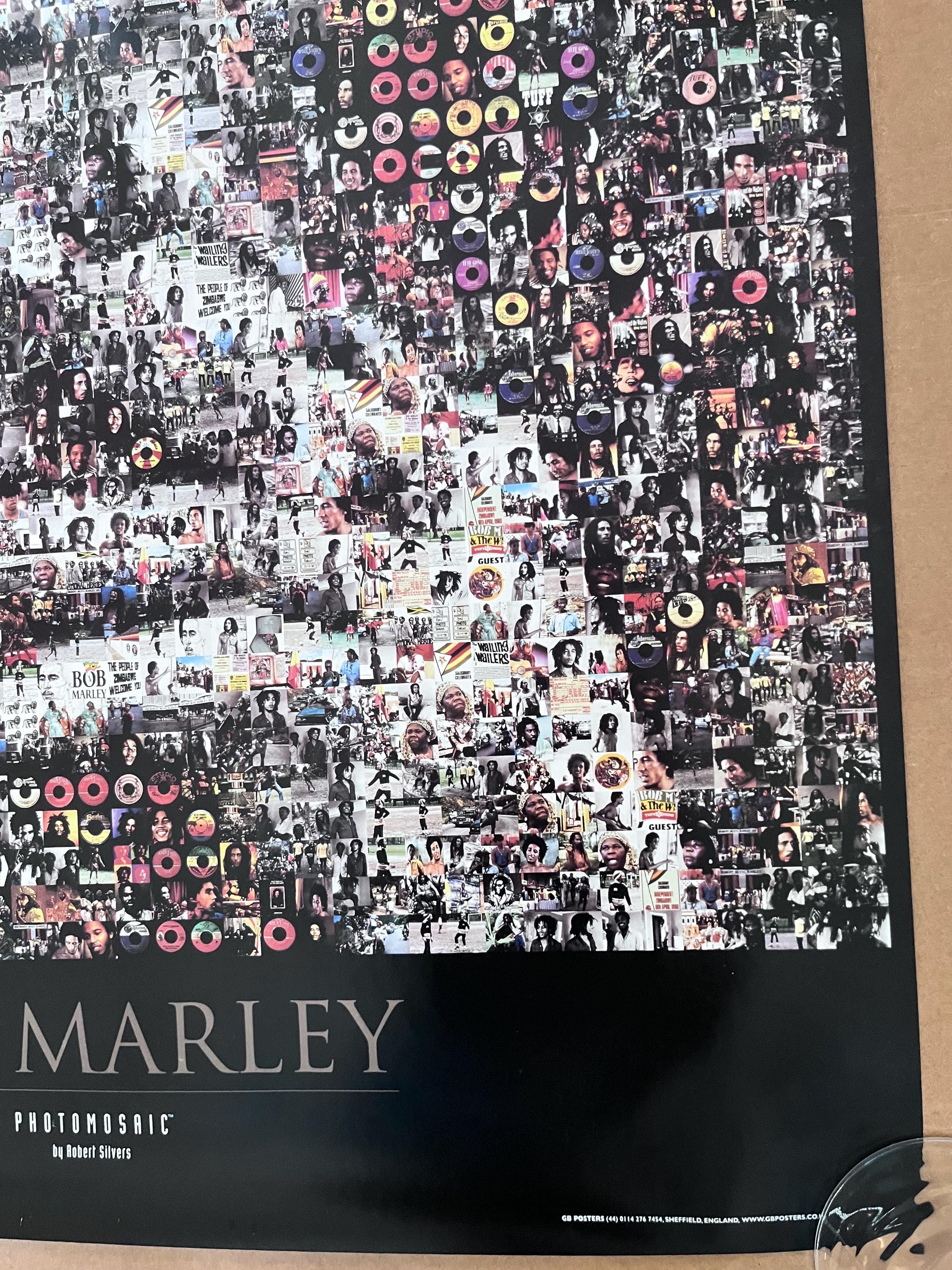 Bob Marley Photomosaic Vintage Poster Mosaic Profile Picture