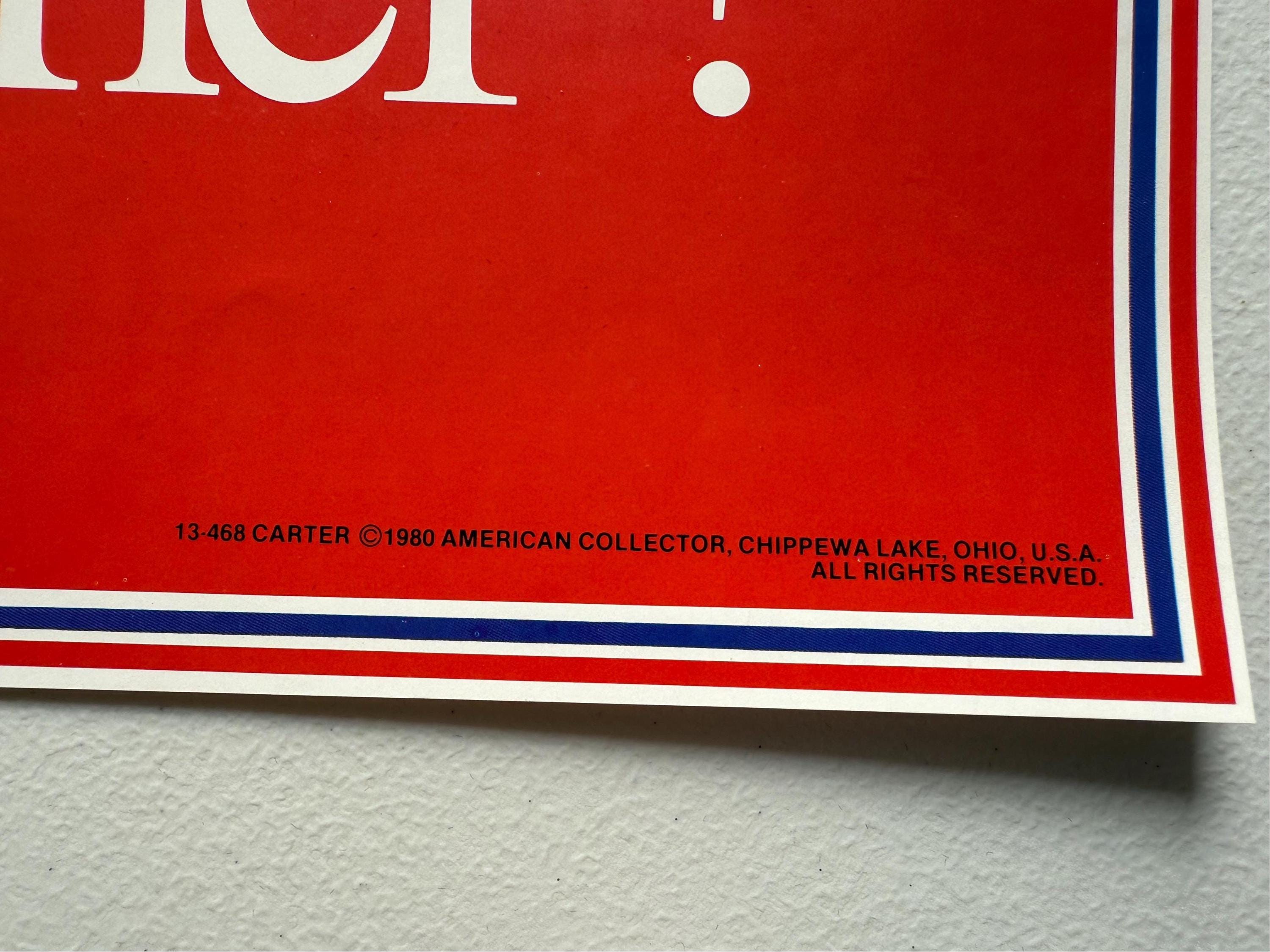 CARTER'S ヴィンテージバナーアメリカ製 Vintage Original Poster 1980 Jimmy Carter Picking a Winner