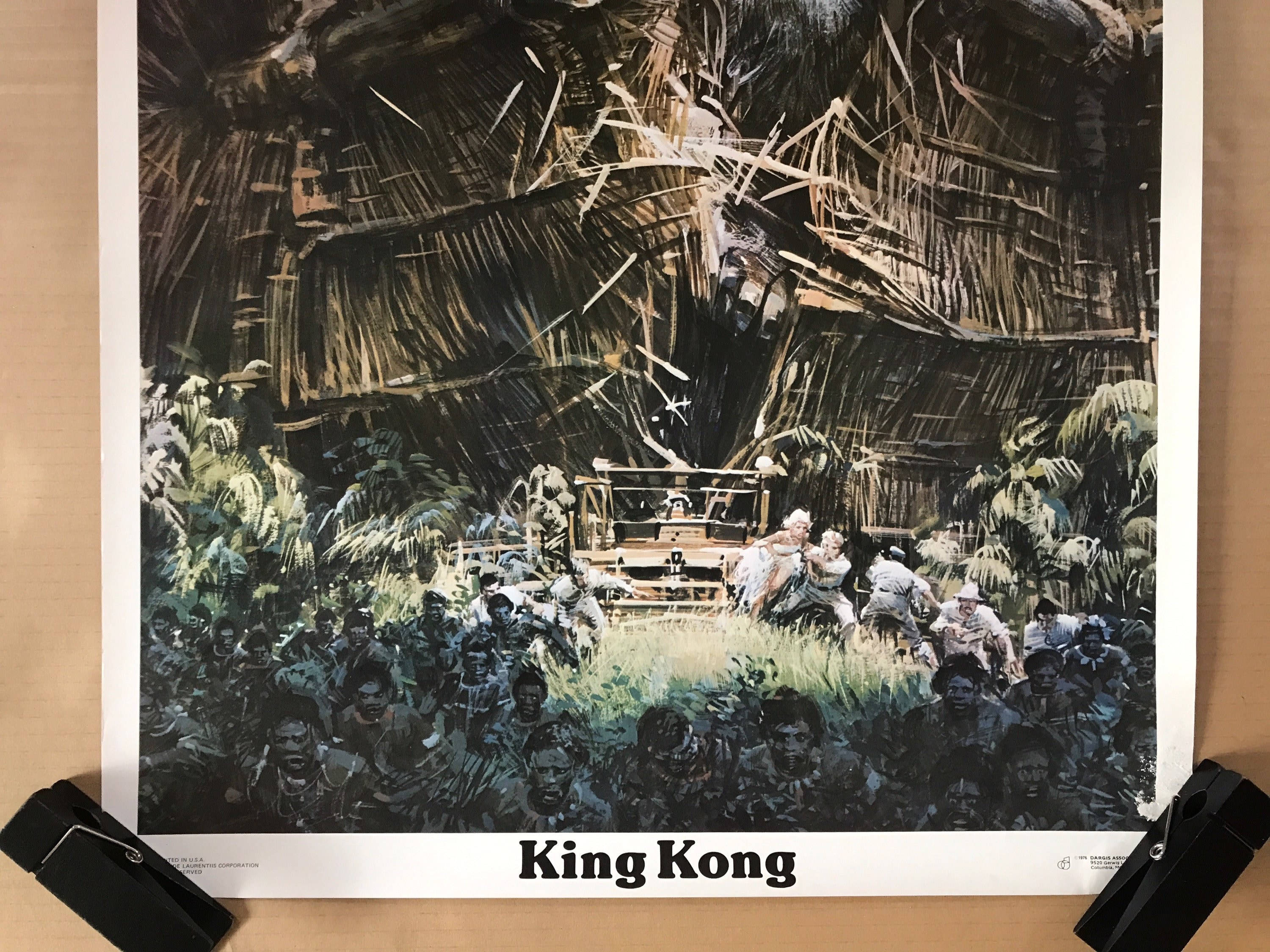 ヴィンテージ オリジナル 1976 キングコング映画記念品 ポスター