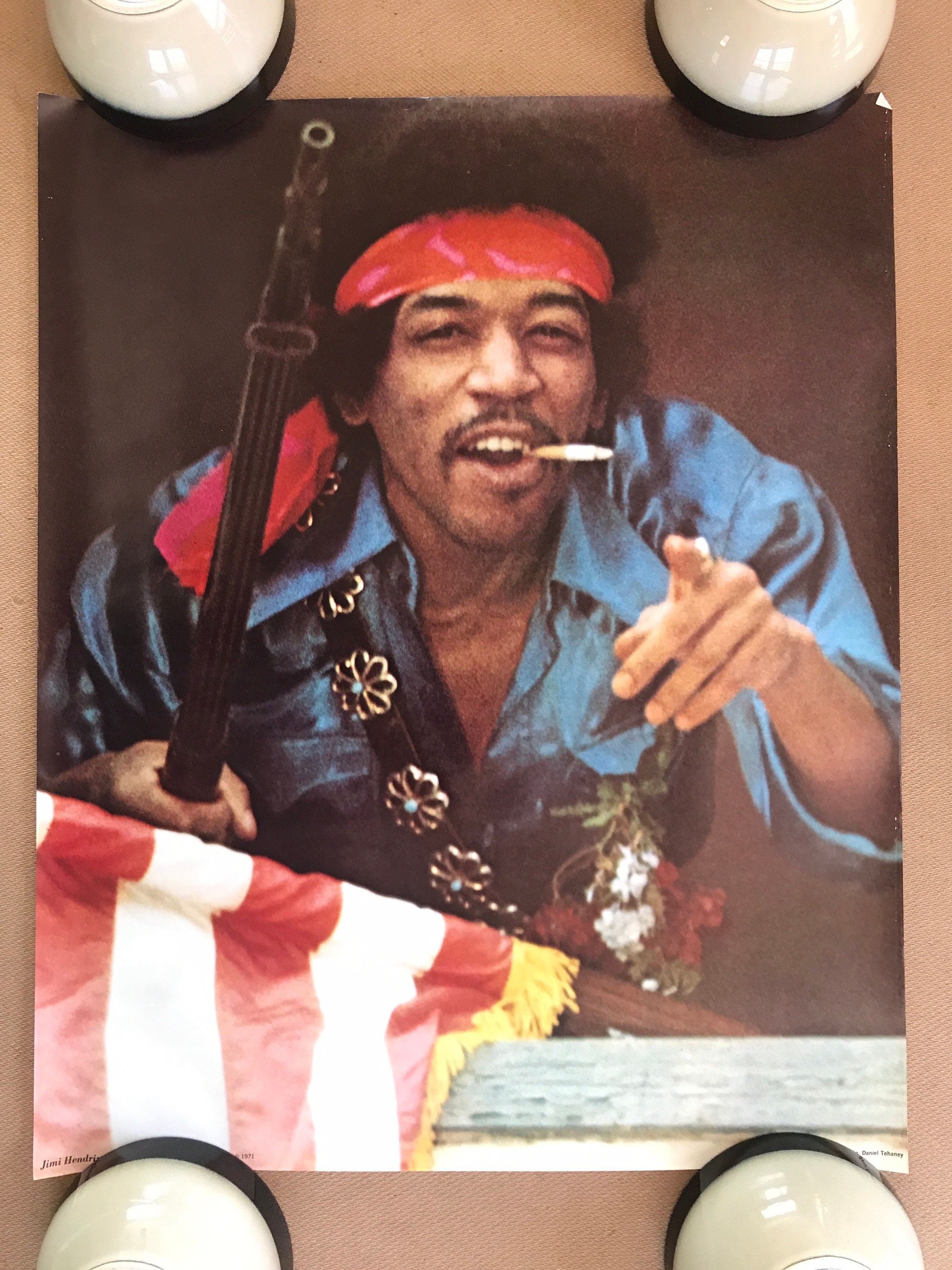 ヴィンテージオリジナル 1970 年代 ジミ ヘンドリックス レインボー