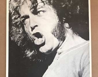 Vintage original de la década de 1970 Joe Cocker head shot poster Blue Music Memorabilia