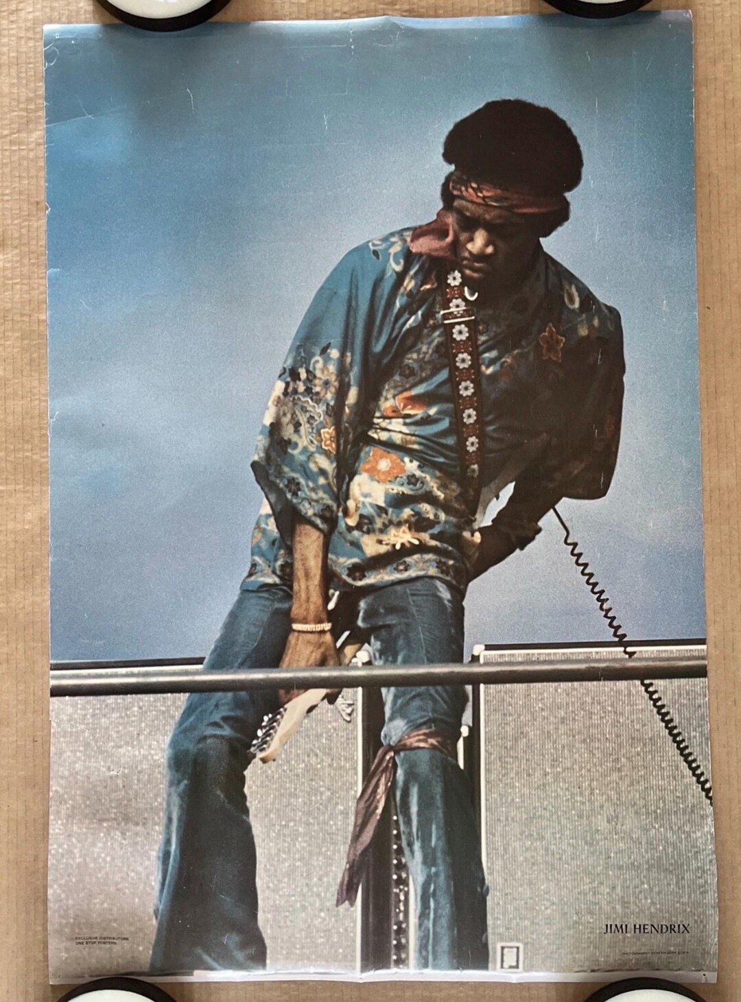 Original Vintage 1976 70s Jimi Hendrix Rock Music Memorabilia