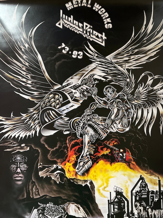 Judas Priest Vintage Poster Metal Works 1993 Heavy Metal Rock