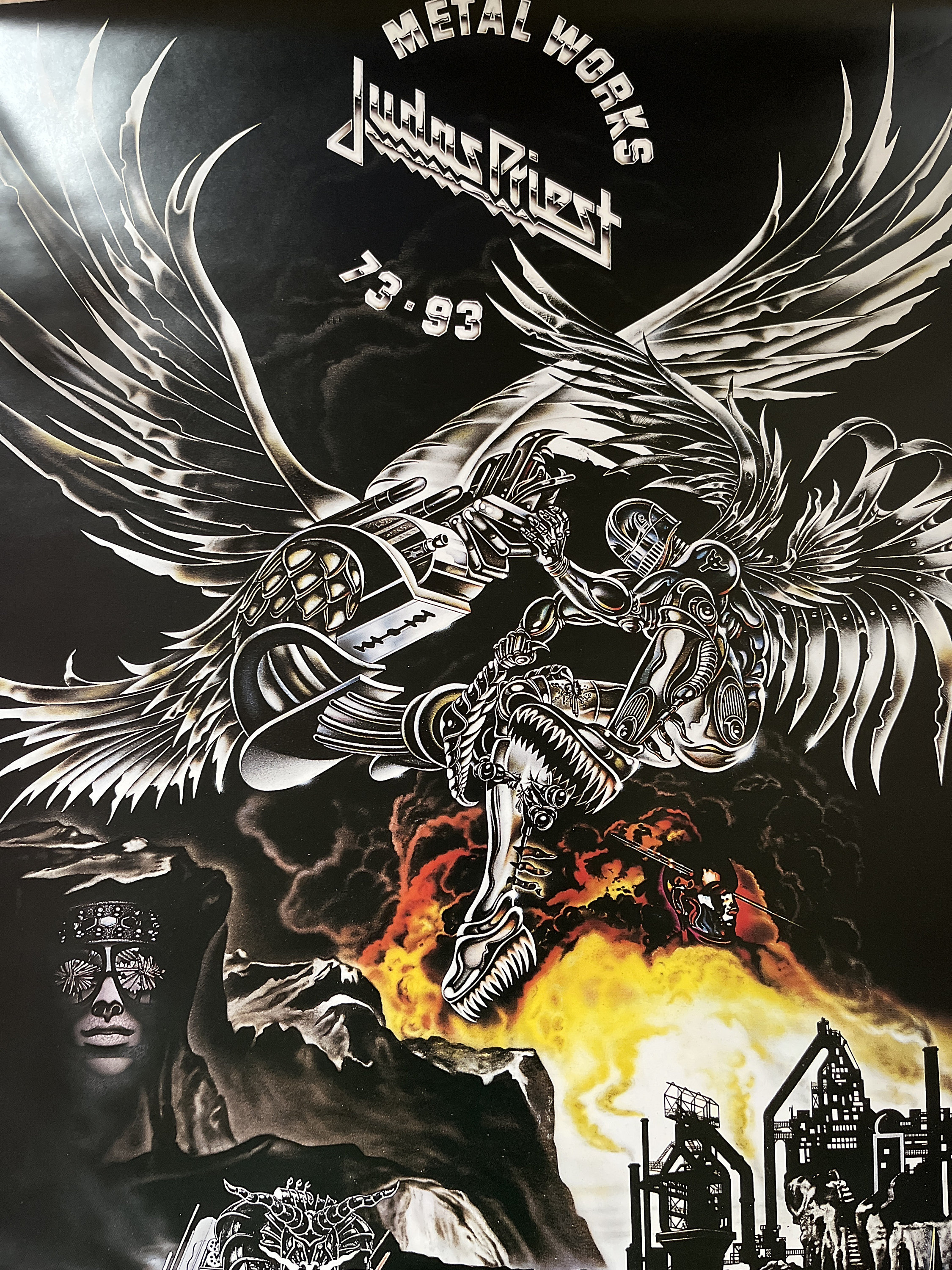 Judas Priest Vintage Poster Metal Works 1993 Heavy Metal Rock