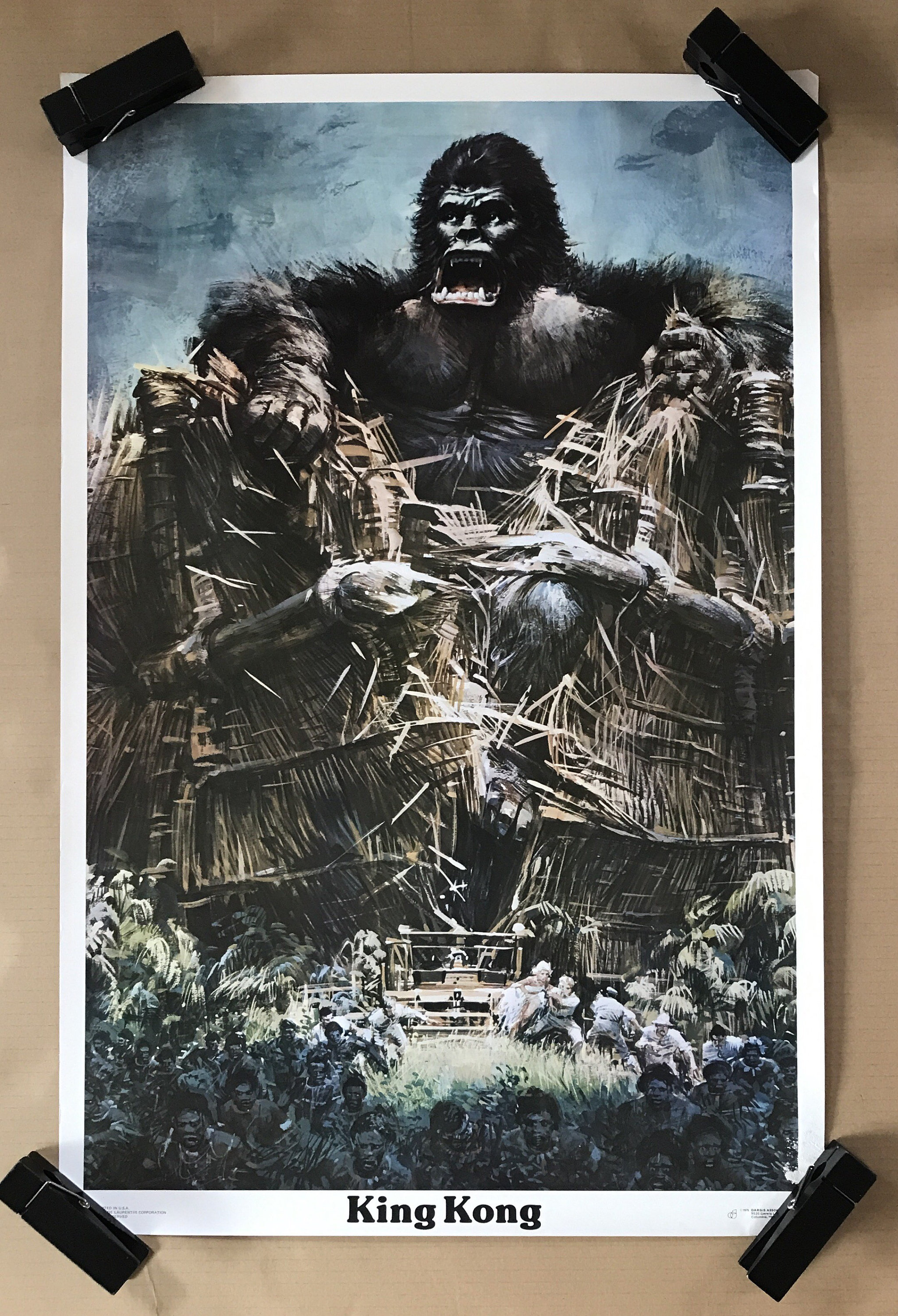 ヴィンテージ オリジナル 1976 キングコング映画記念品 ポスター