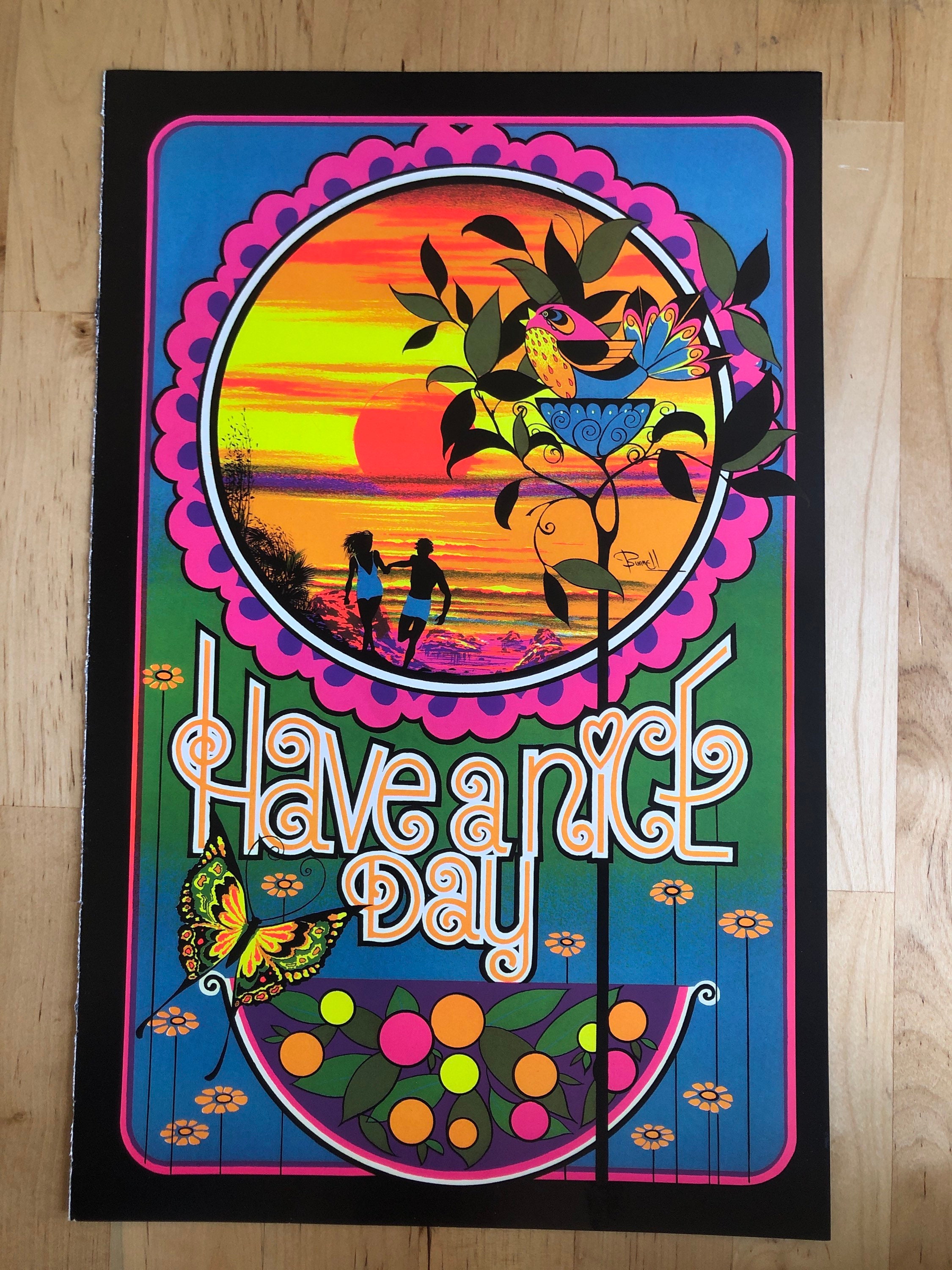 Have a Nice Day Bunnell Saturn Double Sided Blacklight Poster