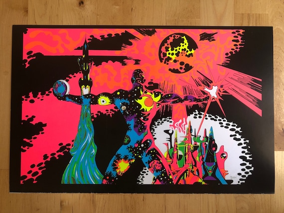 Have a Nice Day Bunnell Saturn Double Sided Blacklight Poster