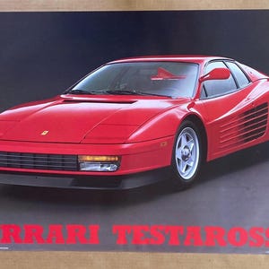 80年代 ビンテージ フェラーリ アートポスター 額縁付 旧車 レトロ 当時物 80年代 ビンテージ フェラーリ アートポスター 額縁付 旧車 レトロ