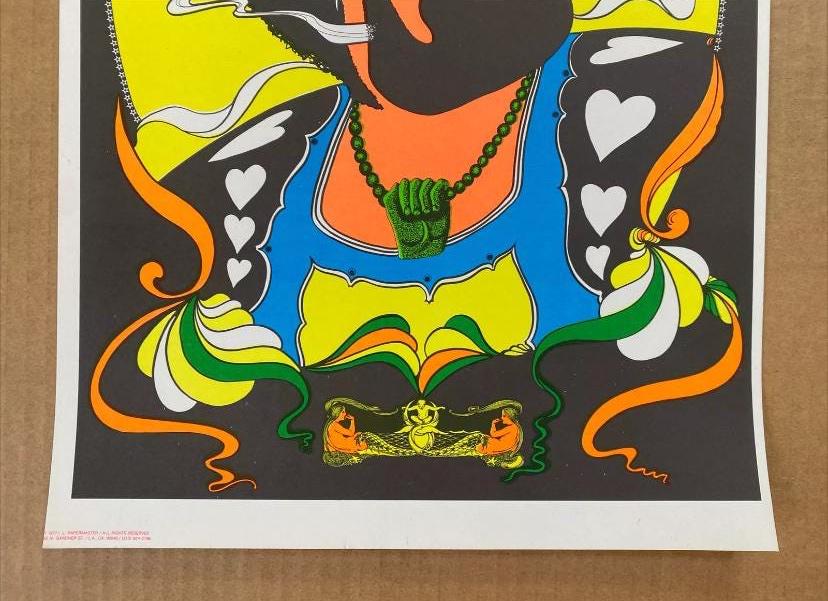 Keep A Puffin Blacklight Poster Vintage Original Zig Zag Afro