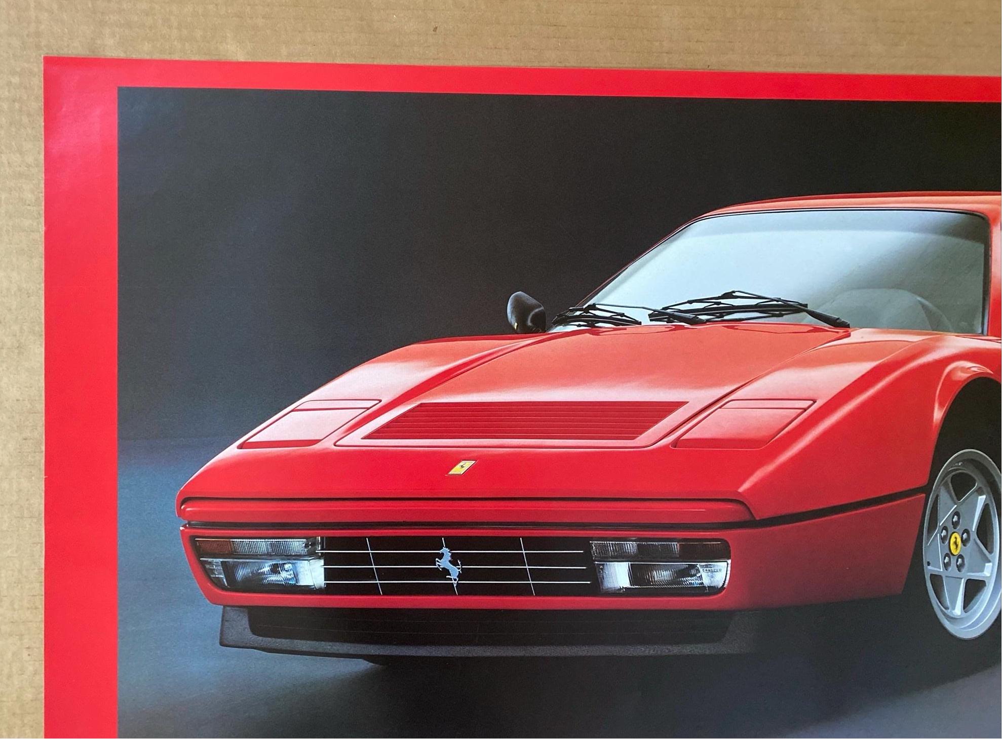 Ferrari 328 GTB Vintage Poster Original Sport Car Race Car Red
