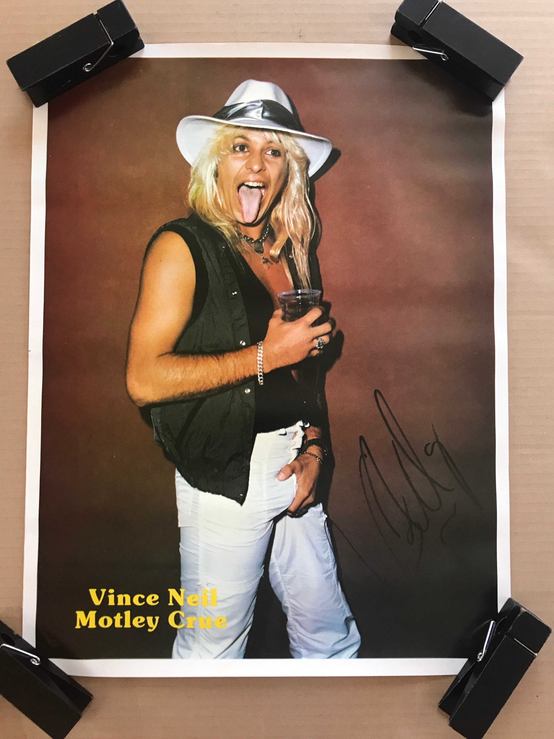 Vintage Original 1980s Motley Crue Vince Neil Pinup Rock Music photo