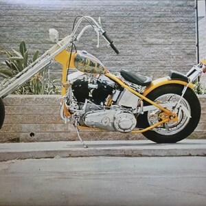Vintage Poster Pin-up 1970’s Custom Motorcycle Pin-up Speedster Yellow ...