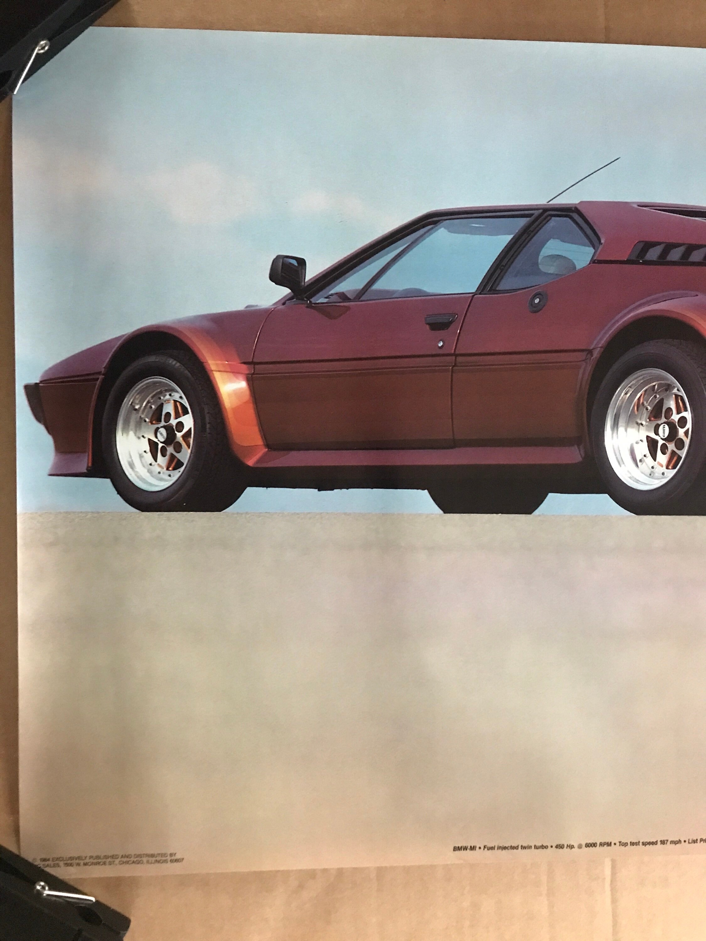 Vintage Original 1984 BMW MI Poster Memorabilia Race Car German - Etsy