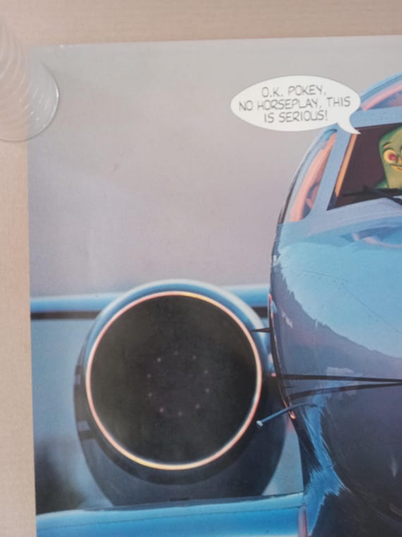 Fly Air Gumby Vintage Poster Pilot Joke Plane Pokey 1985
