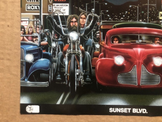 ヴィンテージ サンセット ブルバード ポスター ホット ロッド モーター