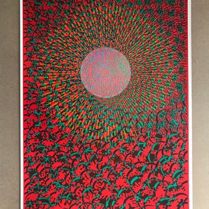 Vintage original 1960s The Inner Eye Psychedelic abstract poster 1968 fast totem west Satty