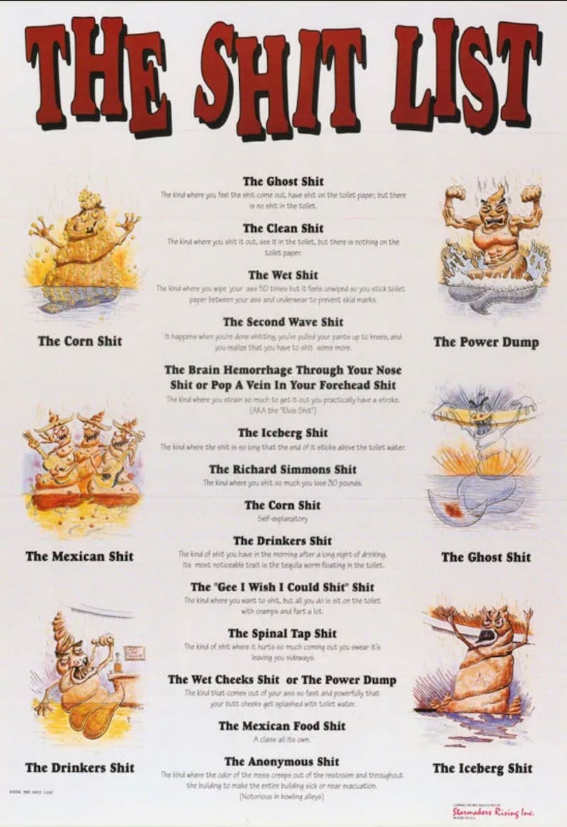 the-sh-t-list-vintage-poster-comedy-joke-headshop-funny-man-cave-dorm