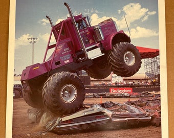 Super Pete monster truck poster vintage original posters trucks