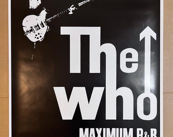 The Who Maximum R&B 大型ポスター B1相当 The Who Maximum R&b Vintage Poster 1970s Music Memorabilia Black