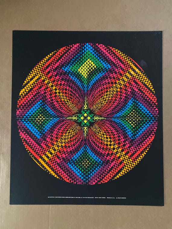 Rhythm Blacklight Poster Vintage Original Wespac Nancy Parker 1968