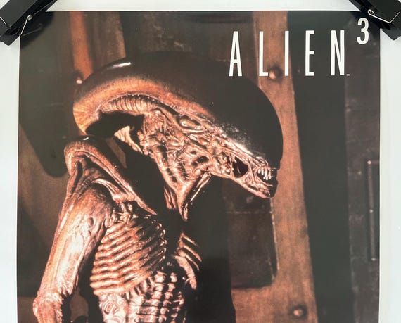 Original Vintage 1992 Alien 3 Sci-fi Fantasy Movie Poster 90s
