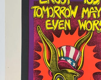 Enjoy Today Blacklight Poster Vintage Original Joe Petagno III