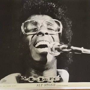 Sly Stone Original Vintage Poster música Memorabilia Sly and the Family Stone 1970's