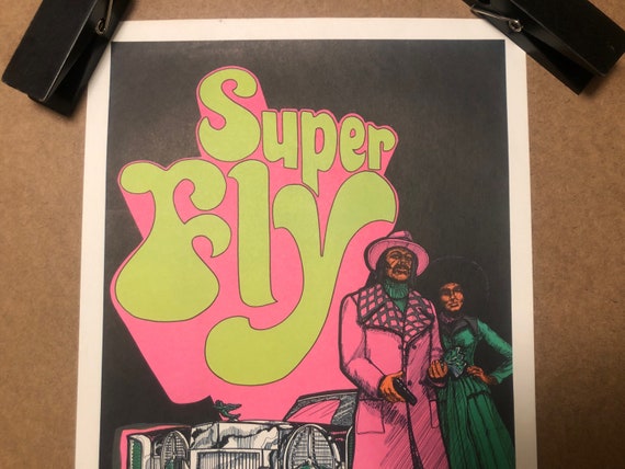 Super Fly Blacklight Poster 1970s Movie Drugs - Etsy