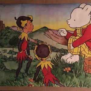 Rupert y los carteles infantiles de Pixies sala infantil original cartel vintage