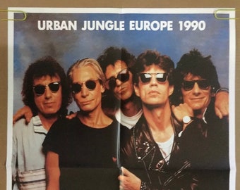 【未使用】ローリングストーンズ1990 アーバンジャングル ポスター Vintage Original 1990s Rolling Stones Promo Poster Urban Jungle