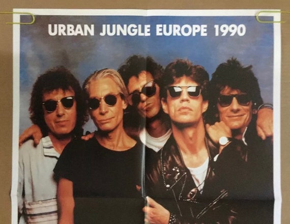 Vintage Original 1990s Rolling Stones Promo Poster Urban Jungle