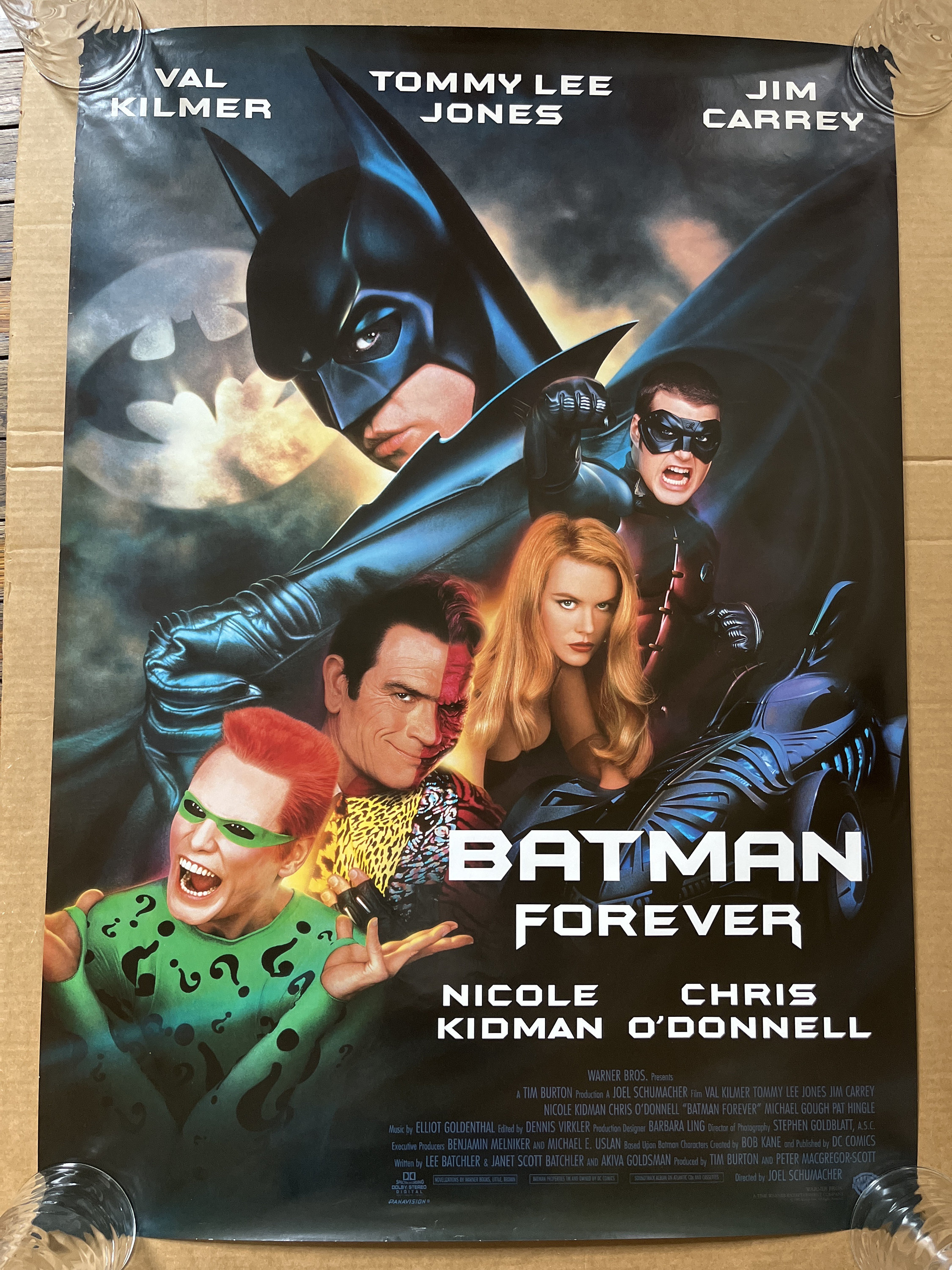 Batman Forever Vintage Poster Movie Promo 1995 Warner Bros. - Etsy