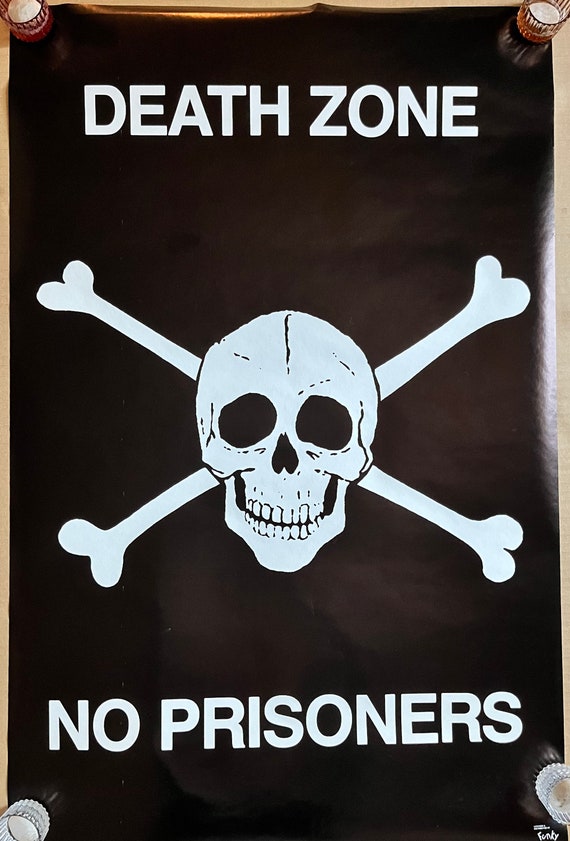 Vintage Original Poster No Prisoners Death Zone Video Game Gamer