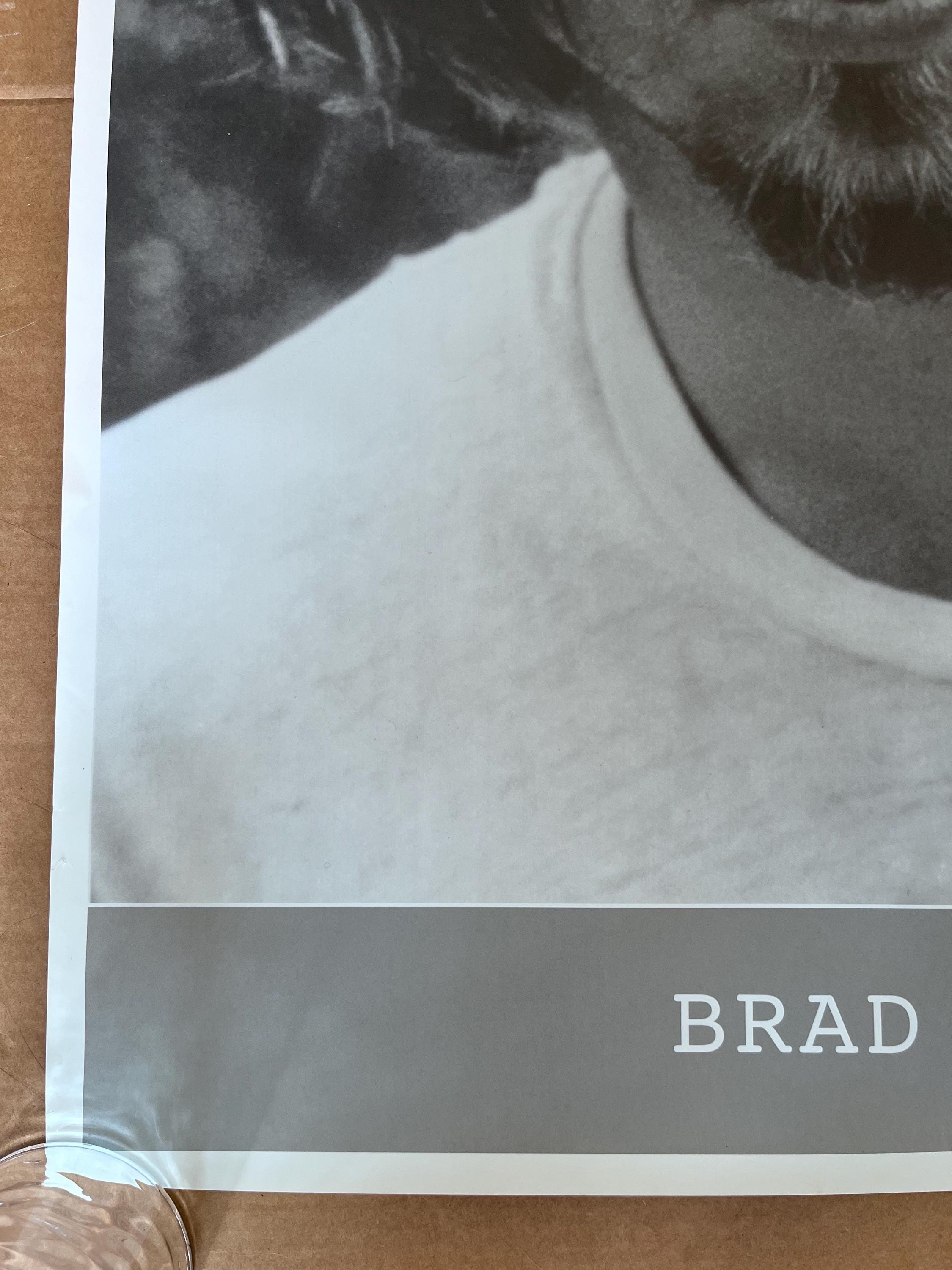Brad Pitt Vintage Poster Black and White Heads Shot Actor