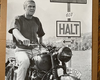 vintage poster Steve McQueen the great escape 1980s print