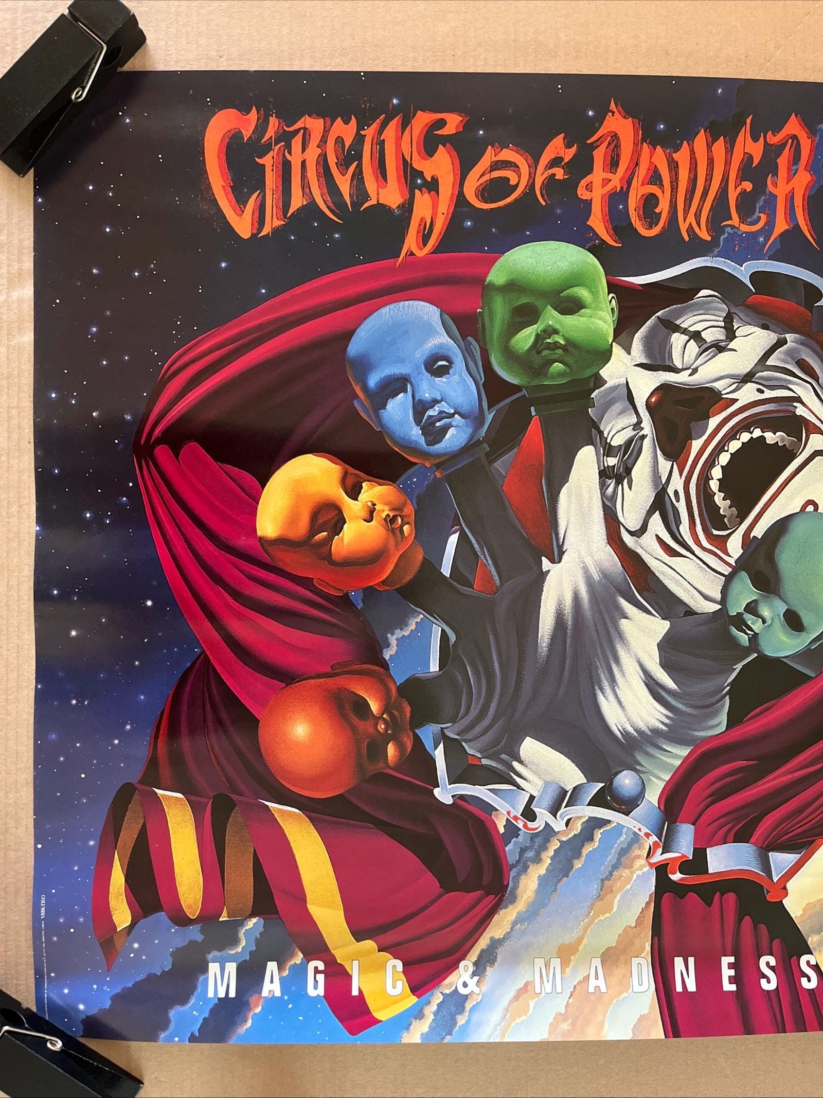 アート・デザイン・音楽 THE POWER OF THE POSTER Vintage Original 1990s 1993 Circus of Power Magic and Madness