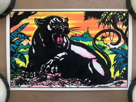 ヴィンテージ オリジナル 1970 年代 1980 年代 ブラック パンサー