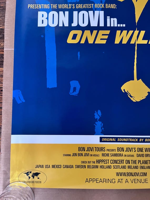 Bon Jovi One Wild Night Poster Vintage Music Memorabilia 2001