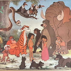 Vintage Original Poster Jungle Book The Walt Disney Company 1970s Movie Memorabilia Póster