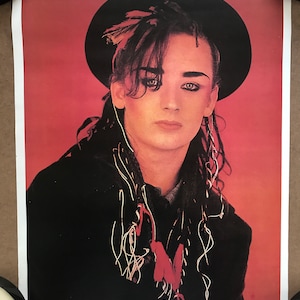 Vintage Original 1980s Boy George Mini Poster Pinup 1980 Music ...