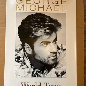 Promoción de la década de 1990 del cartel vintage de la gira mundial de George Michael