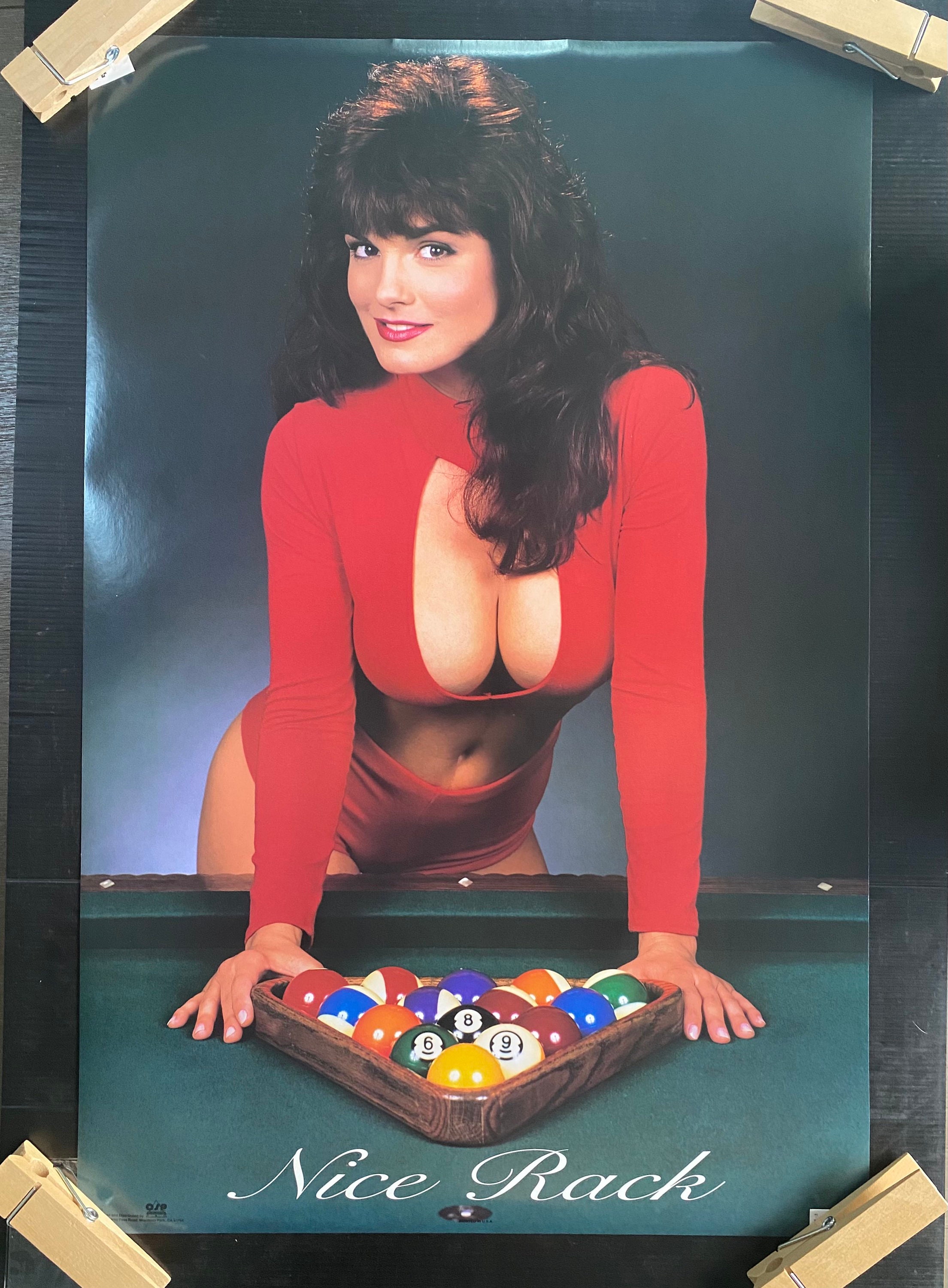 Bonito rack billar billar sexy mujeres mesa de billar original vintage  póster - Etsy España