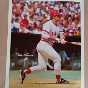Póster vintage de Pete Rose, de la MLB de Sports Illustrated, de los Cincinnati Reds, década de 1980