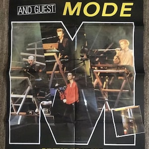 Vintage original Depeche Mode and Guest 1986 Music memorabilia poster Arena Tour 86