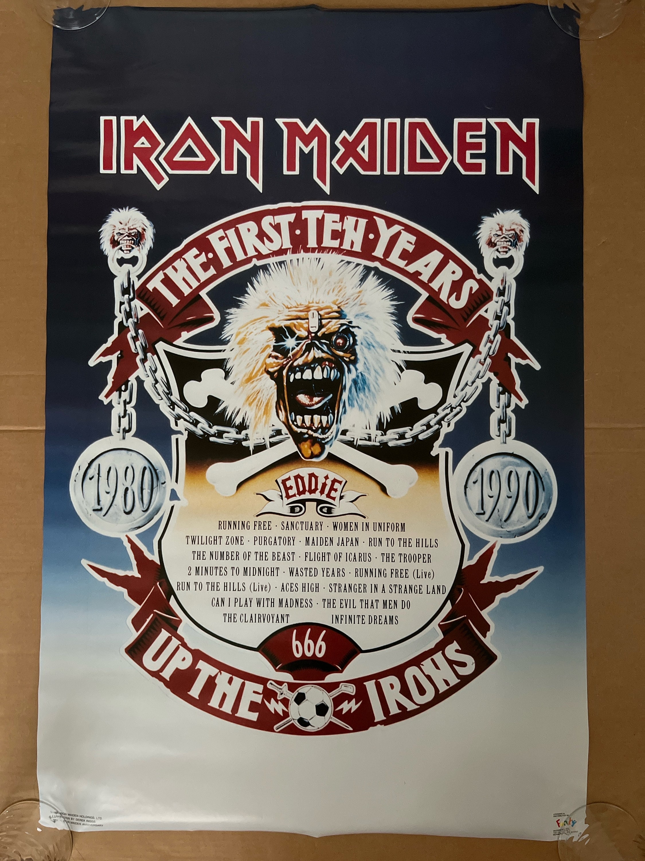 Iron Maiden Vintage Poster Original Anniversary 1990 Collage 1990