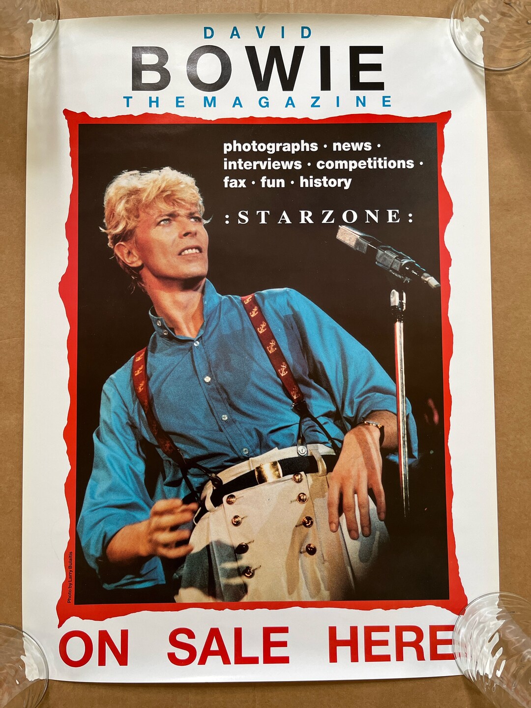 Vintage Poster David Bowie Starzone 1980s Music Memorabilia Promo - Etsy