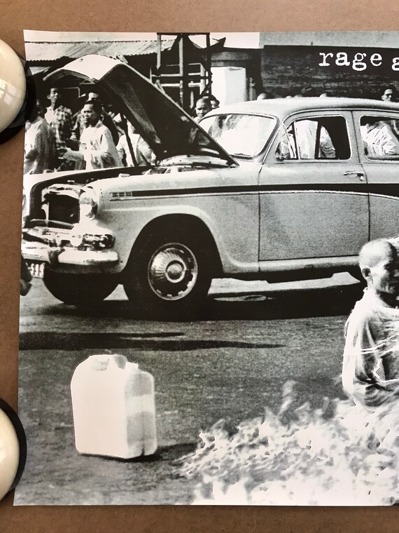 Vintage Original 1990s Rage Against the Machine Poster 1992 Sony