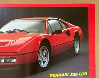 フェラーリ 328 GTB ヴィンテージポスター オリジナルスポーツカー