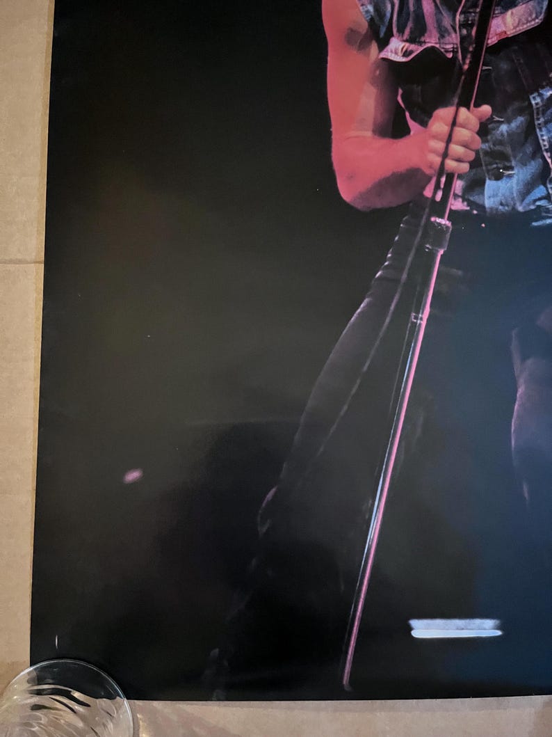 Bruce Springsteen Live Vintage Poster Microphone on Stage 1980s - Etsy